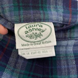Vintage Laura Ashley Tartan Wool Blend Skirt